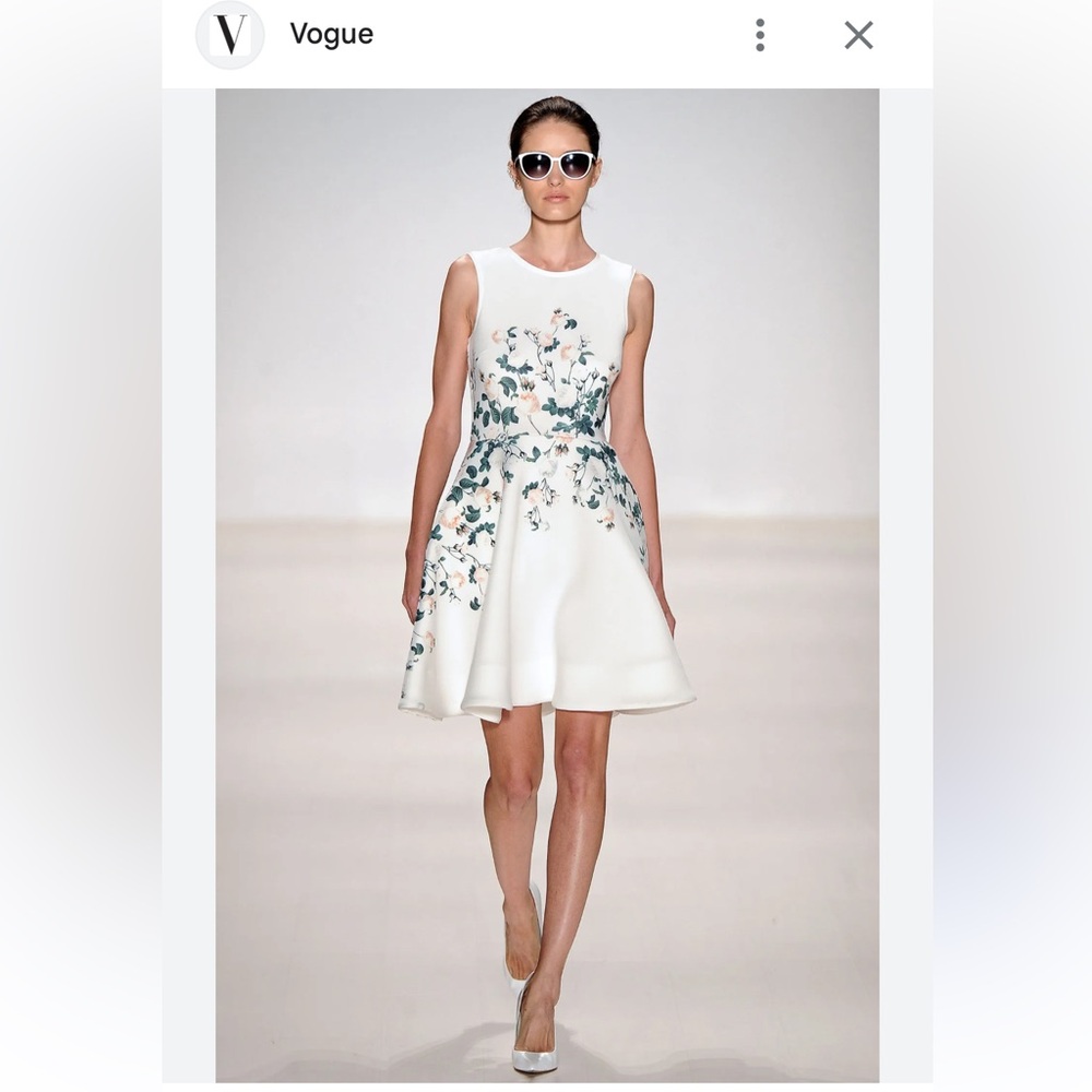 ERIN by Erin Fetherston White and Green Midi Dress - Picture 2 of 14